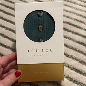 Lou Lou & Company Knotted Newborn Gown in green